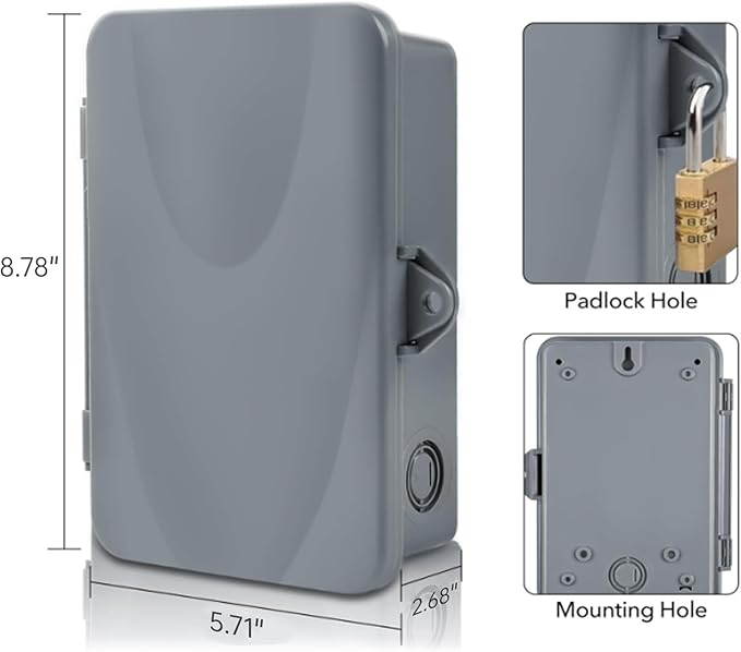 BN-LINK Pool Pump Timer, Outdoor Indoor Smart Wi-Fi Timer Box, 2HP 40A Max