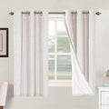 H.VERSAILTEX Primitive Linen Curtains 100% Blackout Curtain Drapes Burlap