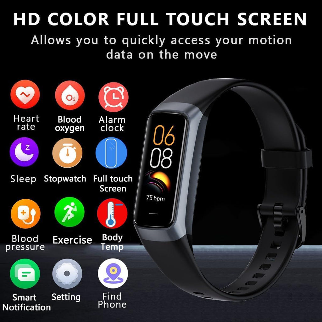 fitness tracker activity tracker smart watch 1.10''amoled touch shown in use