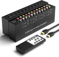 8 Port RCA to HDMI AV to HDMI Converter 1080P/720P 8 Way RCA Composite CVBS AV