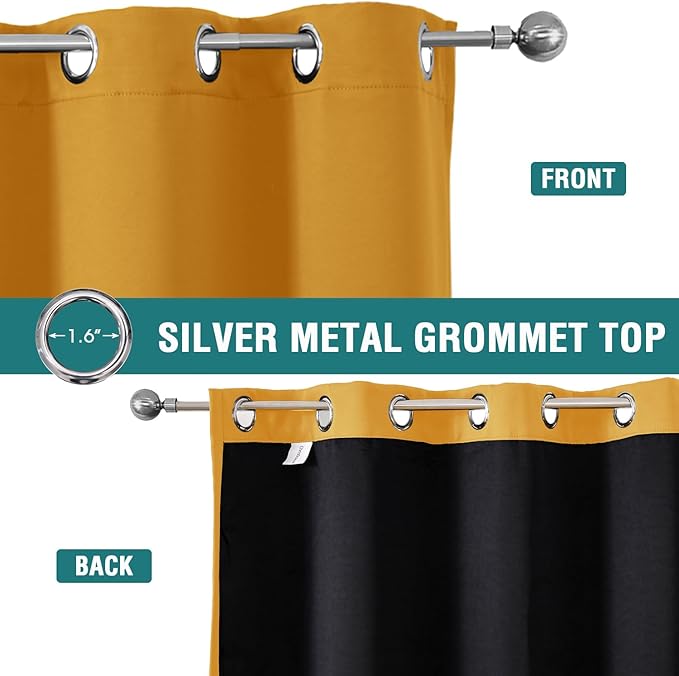 ChrisDowa 100% Blackout Curtains