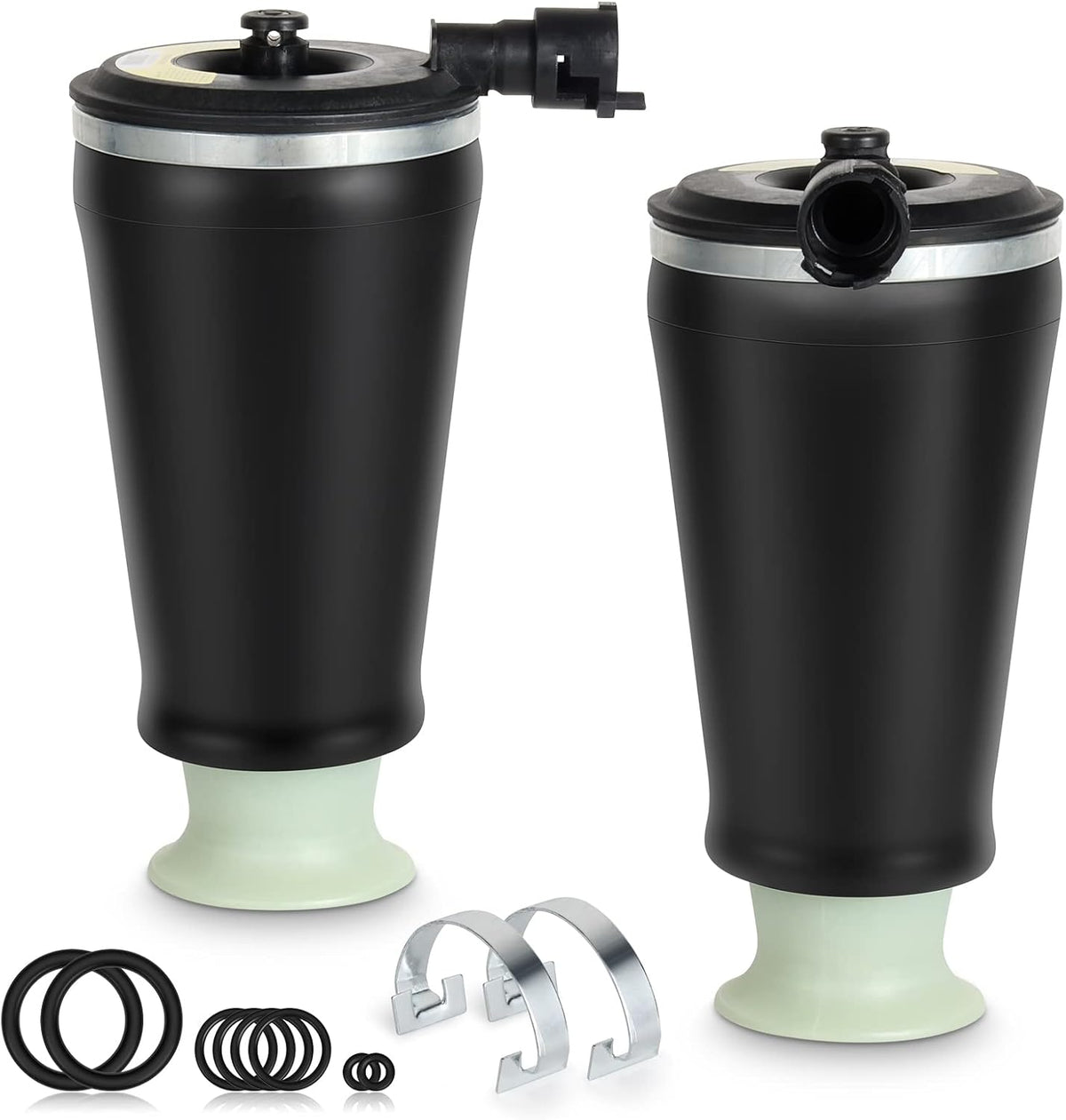 rear air spring suspension bags kit for lincoln, front angle view