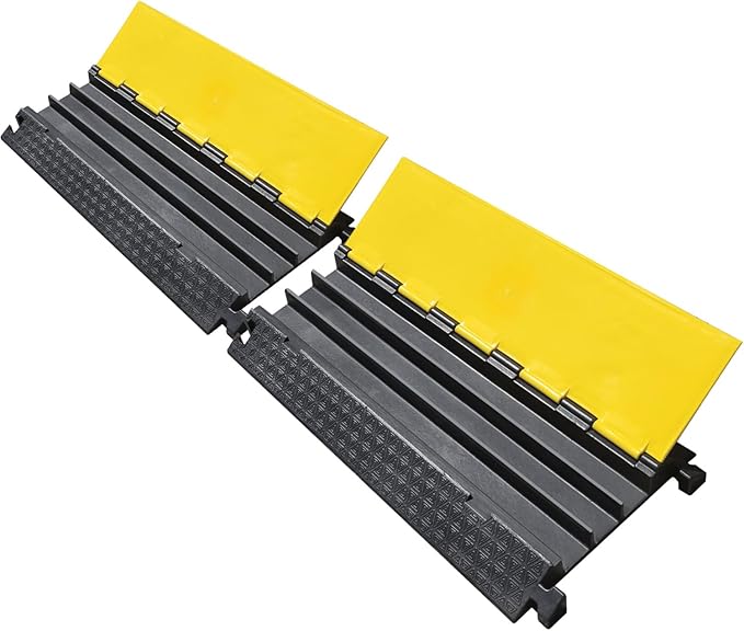 OranLite Rubber Cable Protector Ramp, Heavy Floor Cable Wire Cord Cover Speed