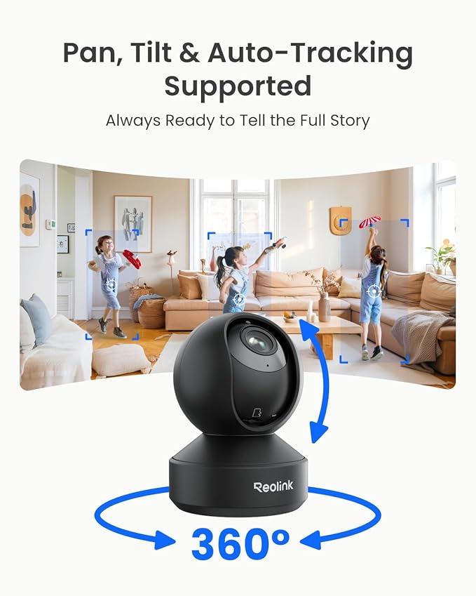 REOLINK Smart 4K UHD Pan & Tilt Dual-Band Wi-Fi 6 Indoor Security Camera