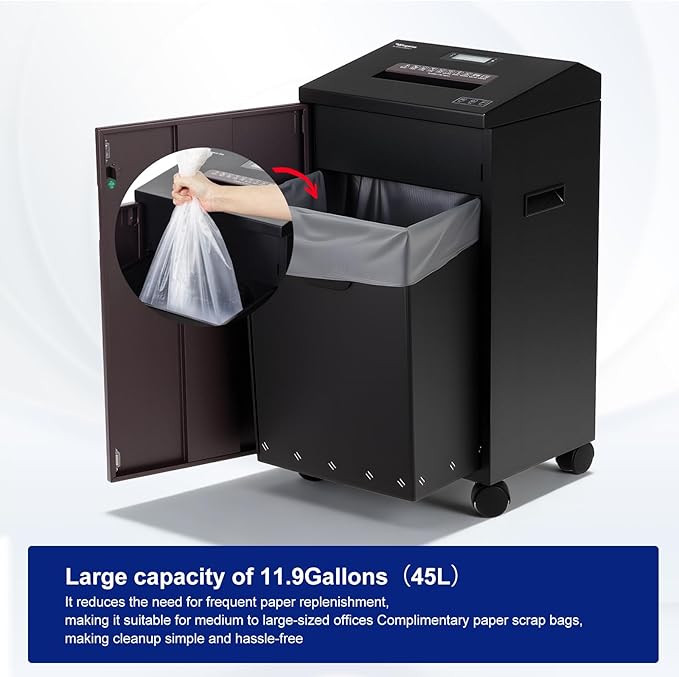 P-7 High Security Paper Shredder Heavy Duty, 5-Sheet Super Micro Cut, 11.9
