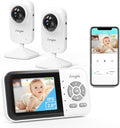 2Cameras Video Baby Monitor, Two Mode, 2.8'' IPS Display Screen, Night Vision