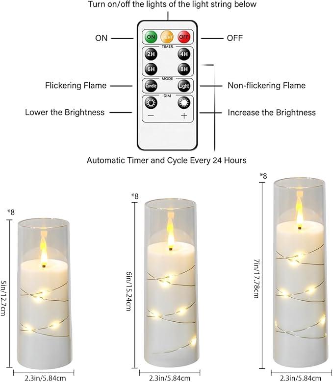 Flickering Flameless LED Candles, Battery Operated Candles 24 Pcs