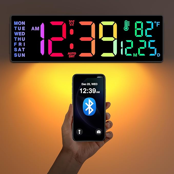 Soobest 14.2" Large Digital Wall Clock