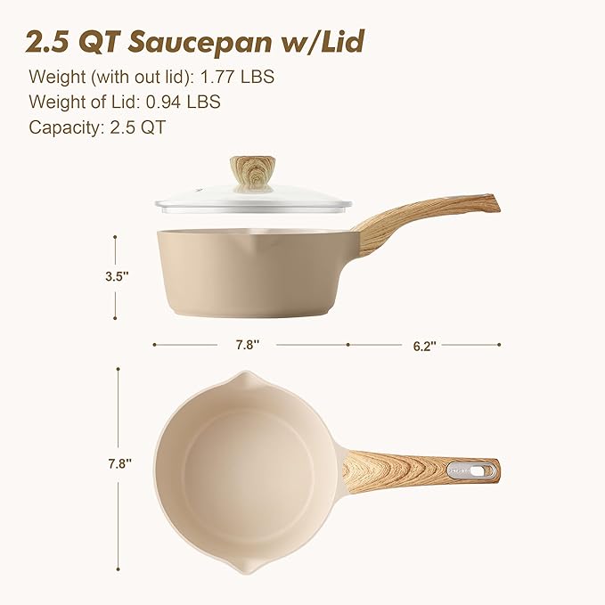 SENSARTE Ceramic Nonstick Sauce Pan