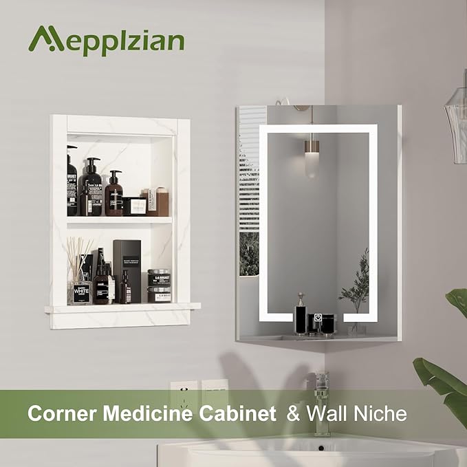 Recessed Medicine Cabinet, 14x18 Bathroom Cabinet