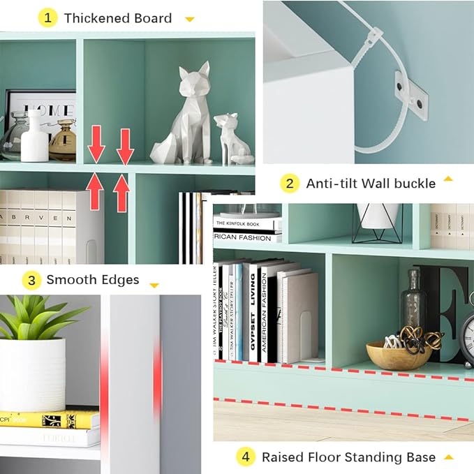 IOTXY Open Shelf Low Bookcase