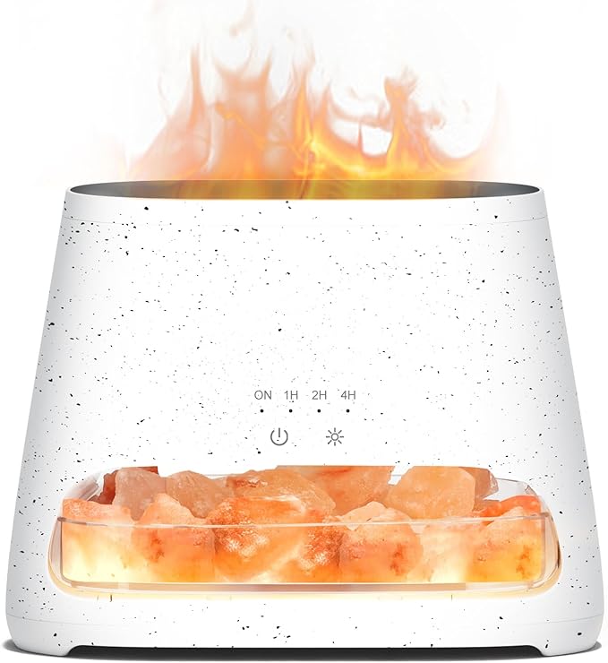 SALKING 2-in-1 Himalayan Salt Lamp & Ultrasonic Essential Oil Diffuser
