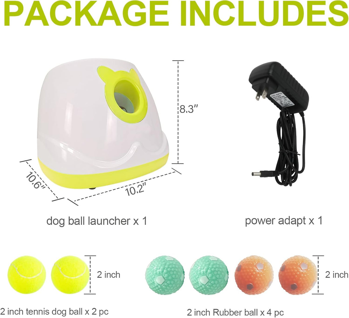 BESTHLS Automatic Dog Ball Launcher Tennis Ball Thrower Machine with 6 Ball