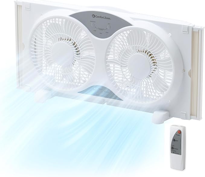 Comfort Zone Twin Window Fan