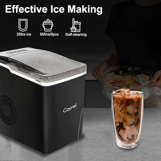 Countertop Ice Maker Machine – 9 Ice Cubes Ready in 6 Mins