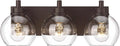 METWET Bathroom Light Fixtures Over Mirror, 3-Light Oil Rubbed Bronze Vanity