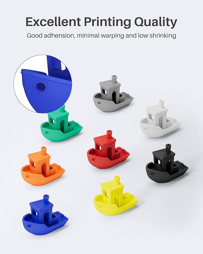 ELEGOO PLA Filament 1.75mm Black 3KG, 3D Printer Filament Dimensional Accuracy