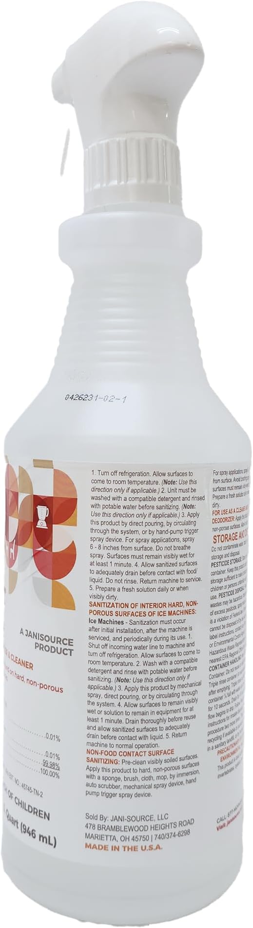 Bussit Clean Food Surface Sanitizer & Cleaner, Kills 99.9% of Kitchen Bacteria (6 Pack)