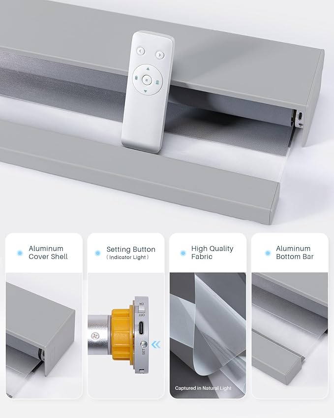 Smart Zebra Blinds for Windows, Alexa Motorized Blinds
