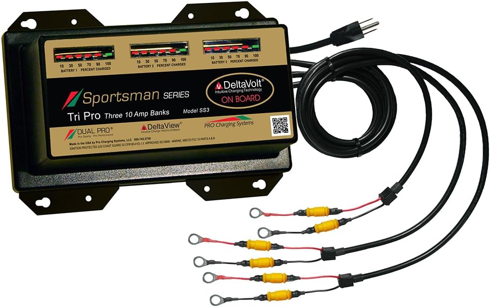 Dual Pro 10 Amp/Bank Sportsman Series 3 Bank Charger