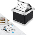 Vagueior Recessed Floor Electrical Outlet Kit, Waterproof Electrical Outlet
