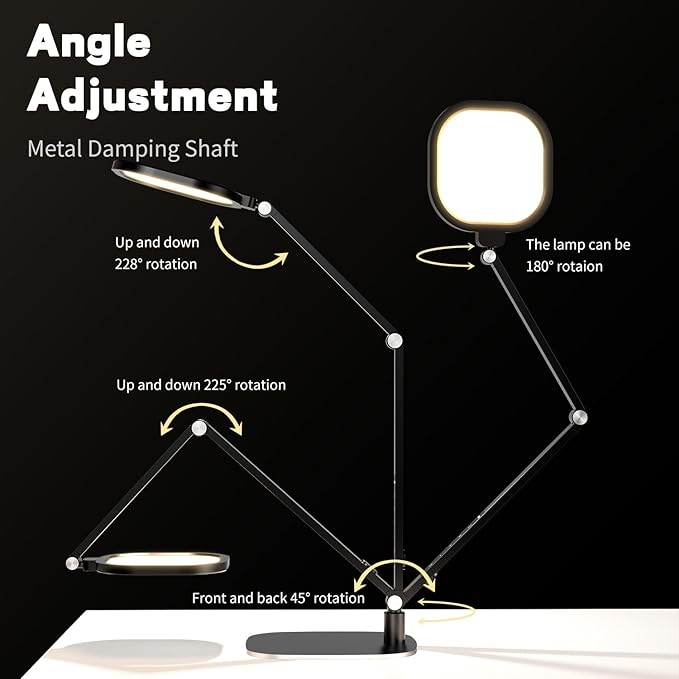 LitONES LED Desk Lamp for Home Office, Eye-Caring Modern Desk Light, 3 Color