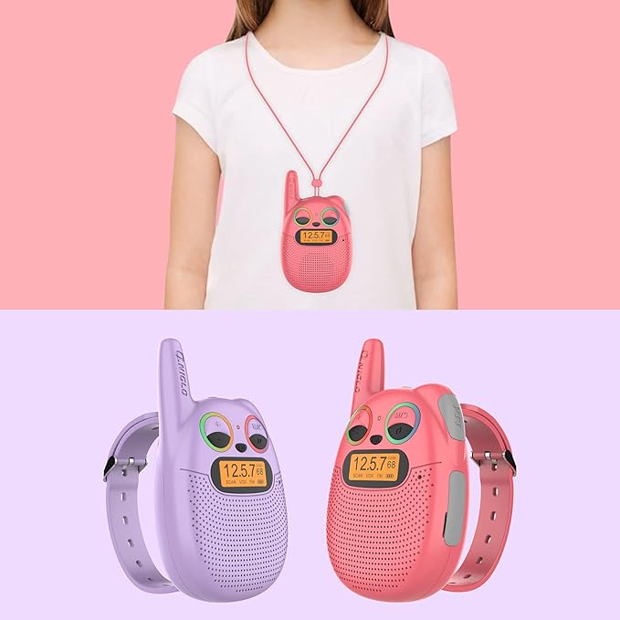 Walkie Talkies for Kids Rechargeable, Christmas Birthday Gifts for Girls Age 3-9