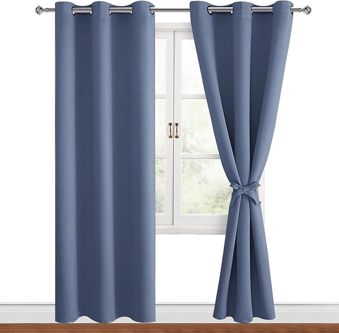 Hiasan Blackout Curtains for Bedroom, 42 x 72 Inches Long