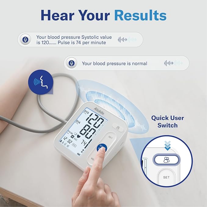 Alcedo Blood Pressure Monitor for Home Use, Automatic Digital BP Machine