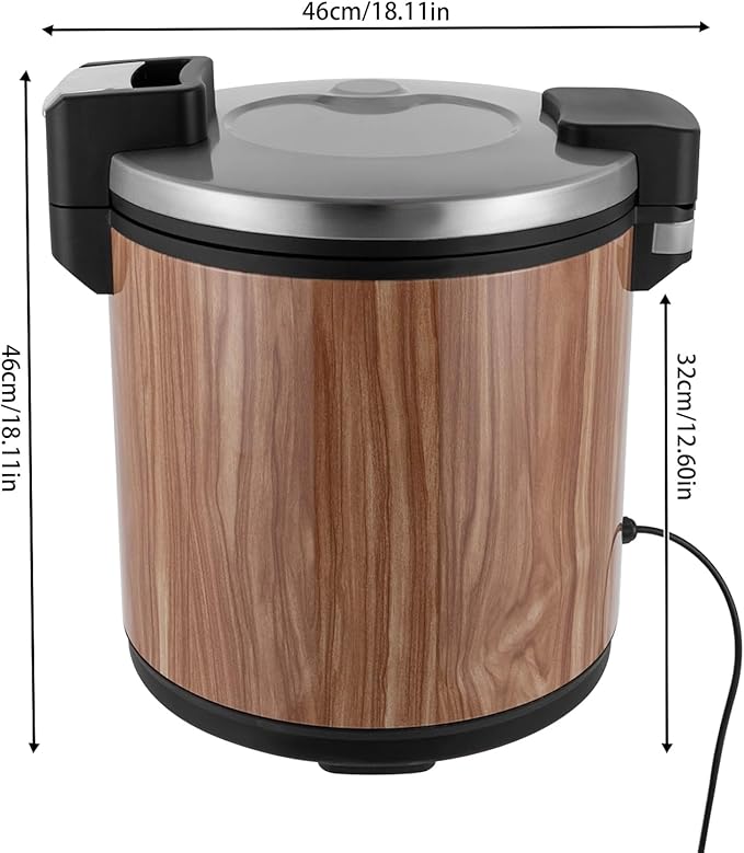 Commercial Electric Rice Warmer, Stainless Steel Rice Warmer Heavy Duty 6Gal