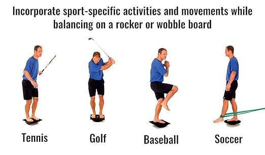 THERABAND Wobble Board Stability and Balance Trainer, Round Wobble Board
