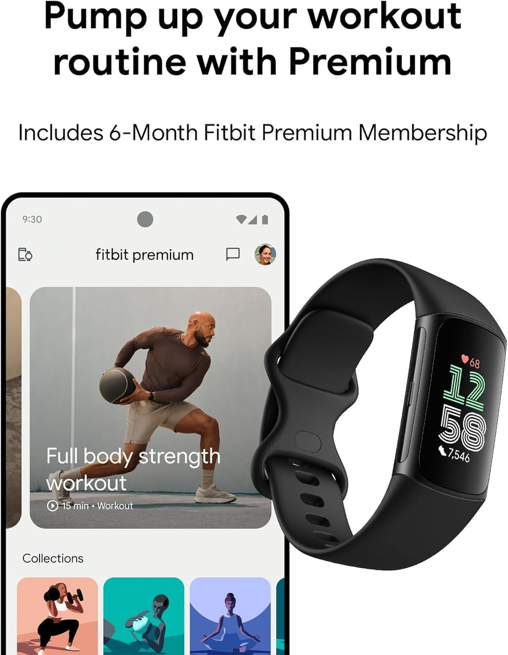 fitbit charge 6 activity tracker heart rate monitoring, view 9