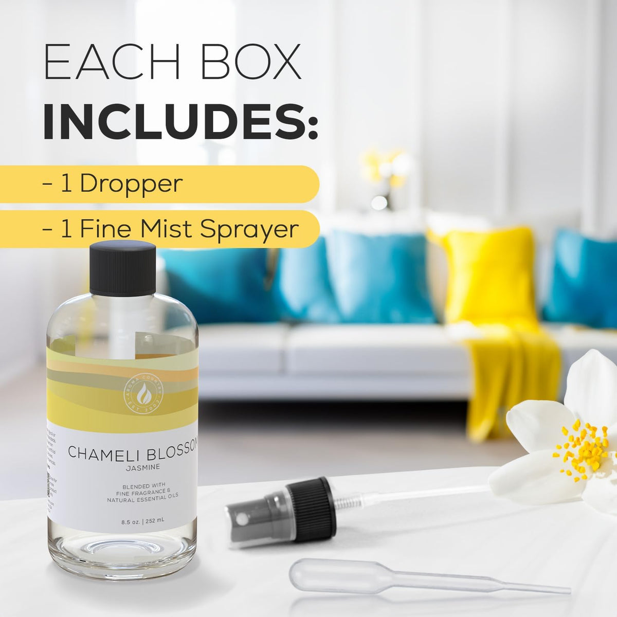 aroma country blossoming jasmine diffuser oil on a desk or shelf