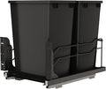Rev-A-Shelf 35 Qt Double Pullout Under Cabinet Kitchen Trash Cans w/Soft-Close