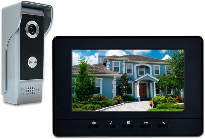 AMOCAM Wired Video Intercom System, 7 Inches Video Doorbell Door Phone System