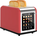 2 Slice Toaster Touch Screen, Stainless Steel Toasters Digital Timer 2 Slot