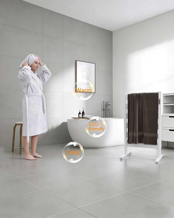 Heated Towel Rack – Rapid PTC Heating, LED Timer Control, High Temp & Large