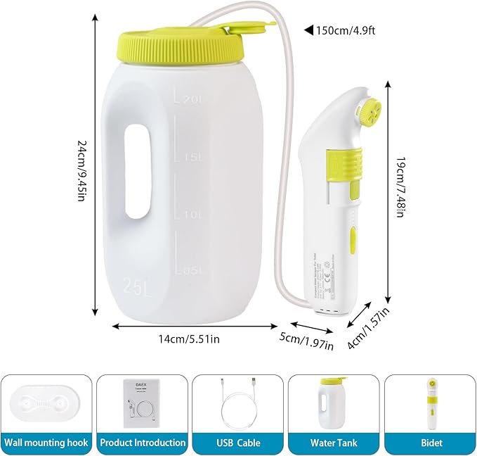 Portable Bidet for Travel，Handheld Electric Bidet Sprayer