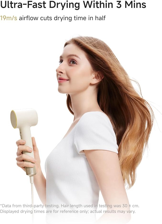 Laifen MINI Hair Dryer, Lightweight and Compact High Speed 200M Ionic Blow Dryer