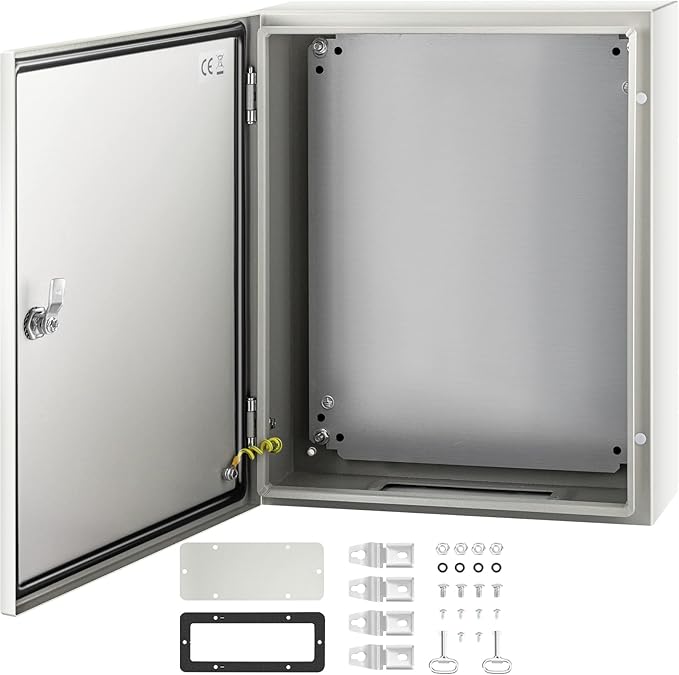 VEVOR NEMA Steel Enclosure, IP66 Waterproof & Dustproof, Outdoor/Indoor
