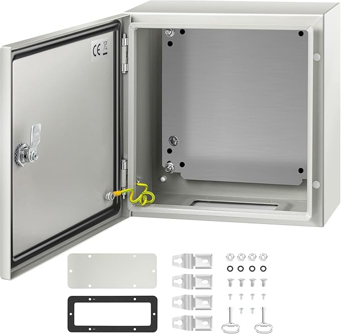 VEVOR NEMA Steel Enclosure, IP66 Waterproof & Dustproof, Outdoor/Indoor