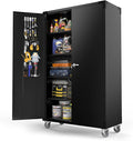 VINGLI Upgraded Wide & Deep Garage Storage Cabinet, Metal Storage Cabinet