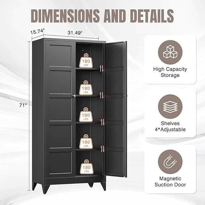 Yizosh Metal Storage Cabinet