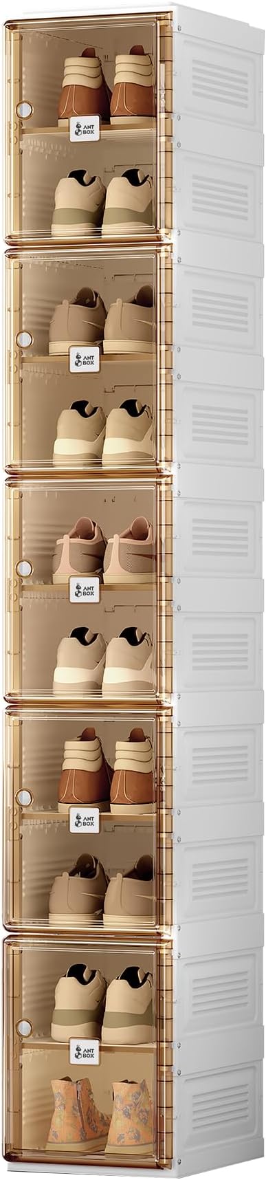 ANTBOX Shoe Organizer Storage Box, Portable Folding Shoe Rack