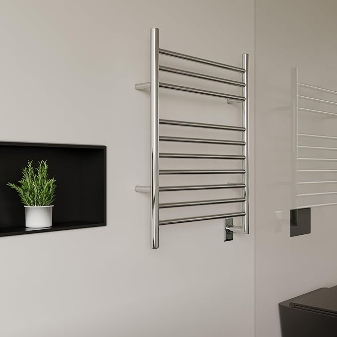 HEATGENE Towel Warmer Wall-Mounted Hardwired Heated Towel Rack Hot Towel Bar