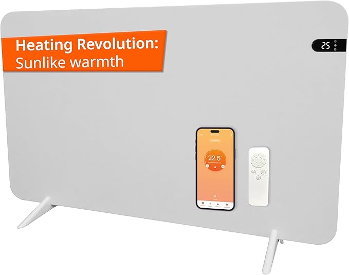 Könighaus 600W Smart Dual Space Heater – Wall heater and mobile use – WiFi App