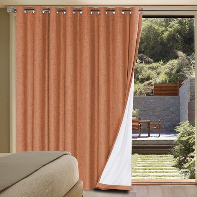 H.VERSAILTEX Linen Blackout Curtains Durable Thick Textured Linen Look 100%