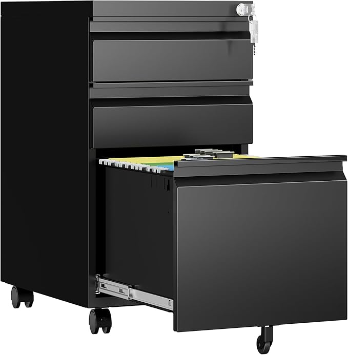 3 Drawer Mobile File Cabinet
