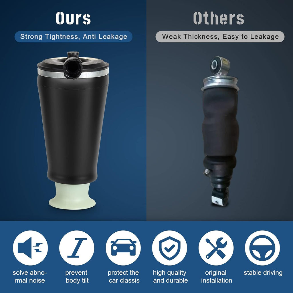 rear air spring suspension bags kit for lincoln, close-up detail