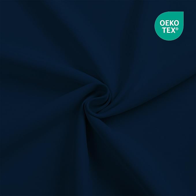 CUCRAF Navy Blue Blackout Curtains 84 Inches Long, Thermal Insulated Noise